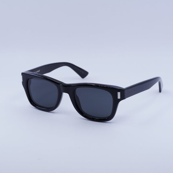 🕶️ New Saint Laurent SL801 001 Sunglasses - Shiny Black Frame, Grey Lenses